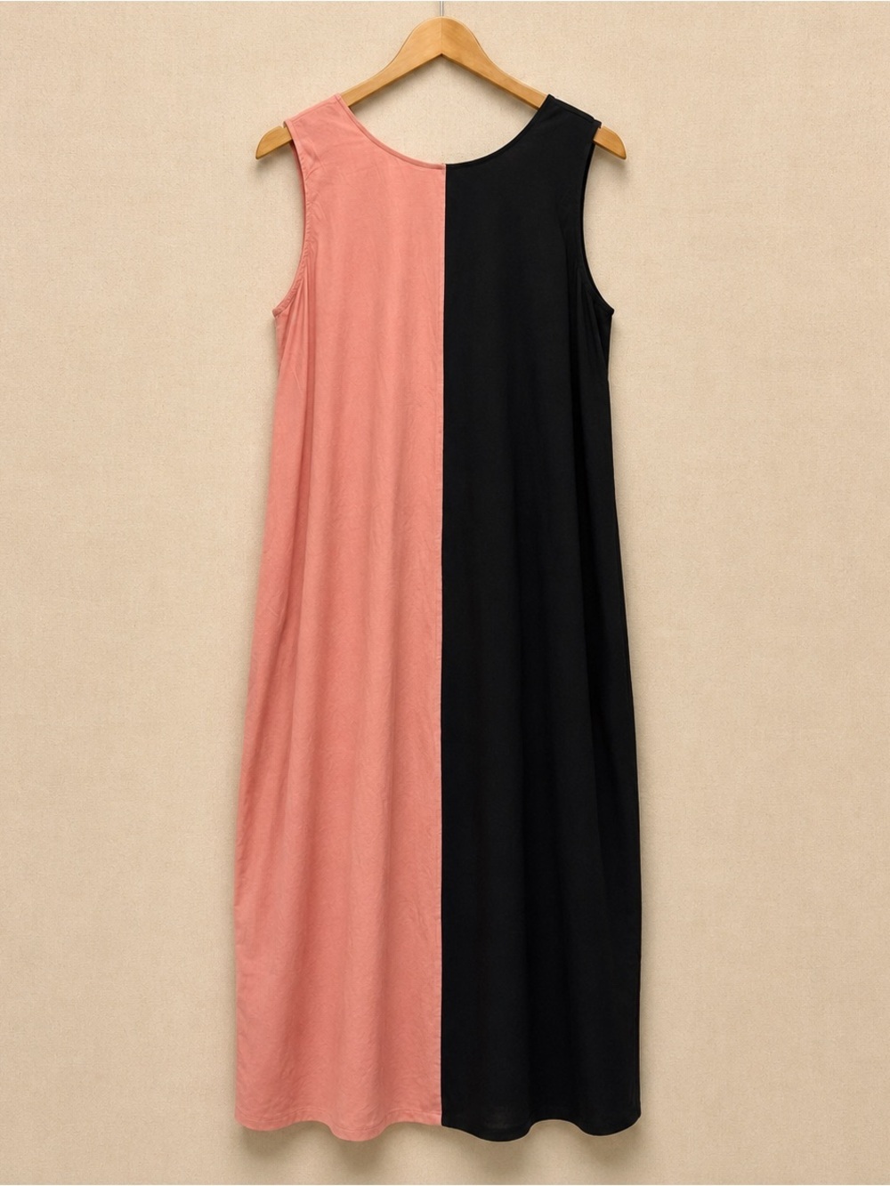 COS Colorblock 100% Cotton Maxi Dress Portugal Minimalist Sleeveless M